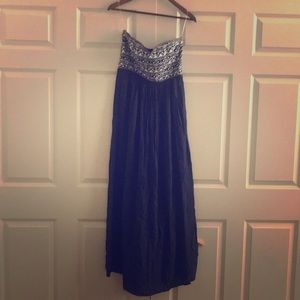 Strapless maxi dress